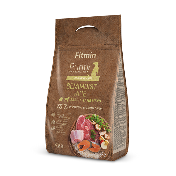 FITMIN PURITY DOG SEMIMOIST RABBIT+LAMB 4KG